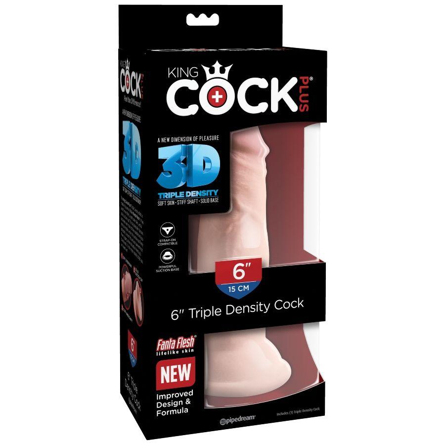 king cock dildo tripla densit 15 cm