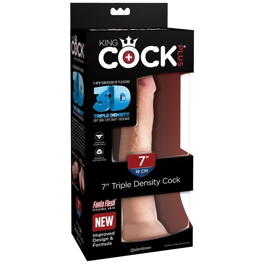 king cock dildo tripla densit 18 cm