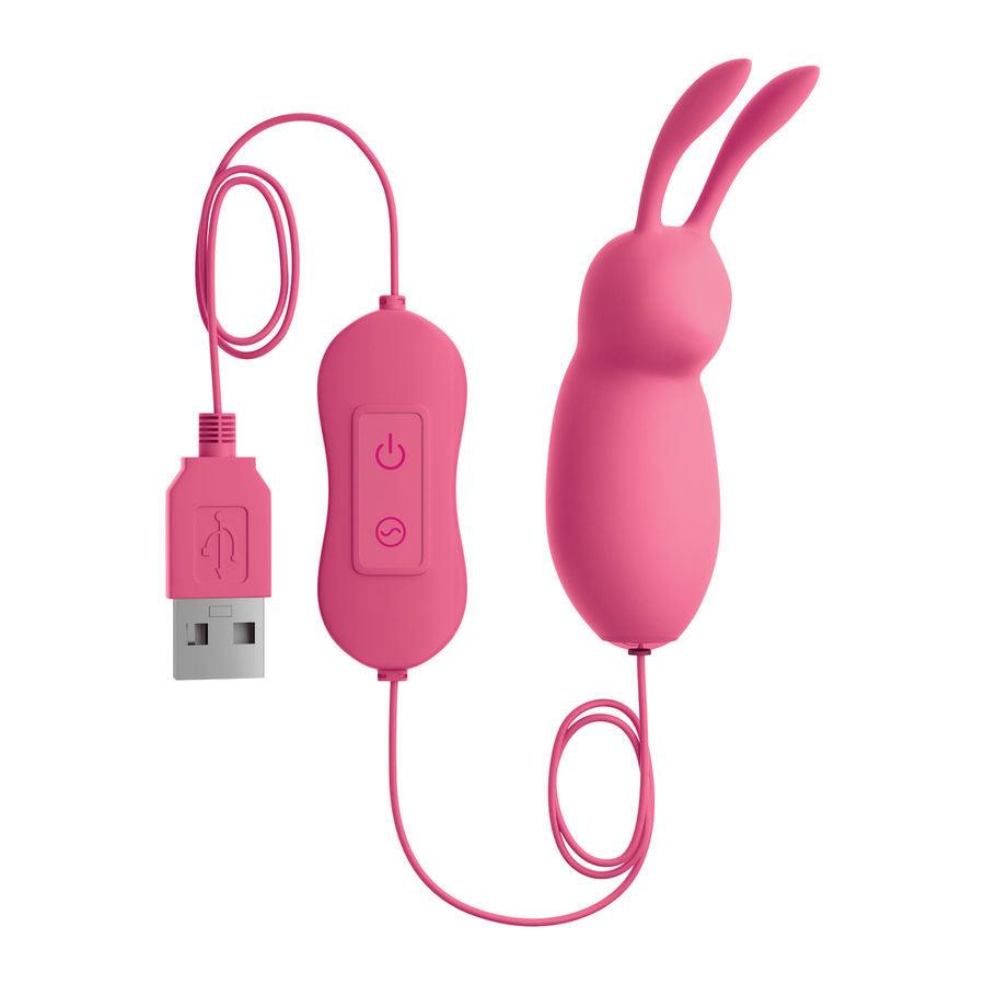 omg cute rabbit potente vibratore rosa usb