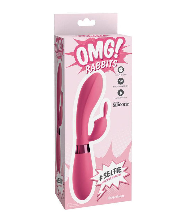 omg selfie silicone vibratore coniglio rosa