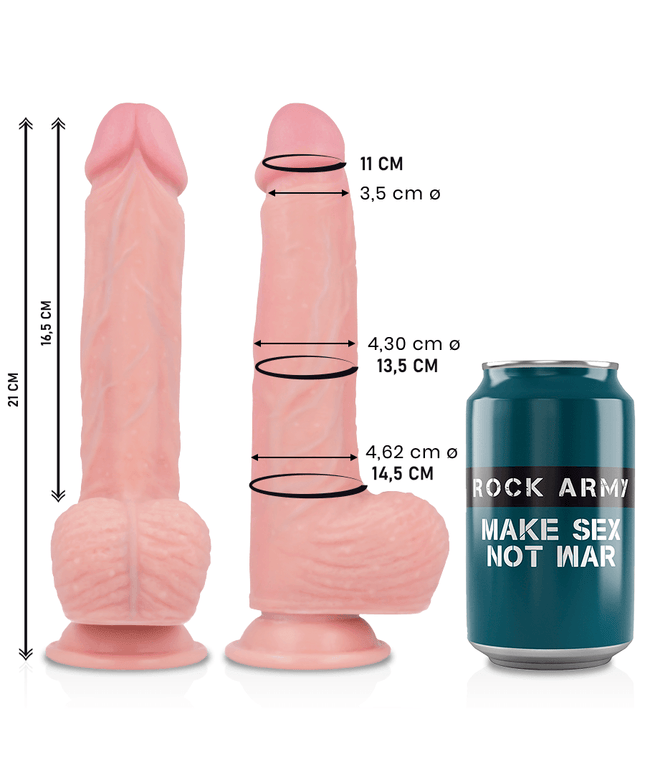 rockarmy dildo in silicone liquido premium spitfire 21 cm o 4 62 cm