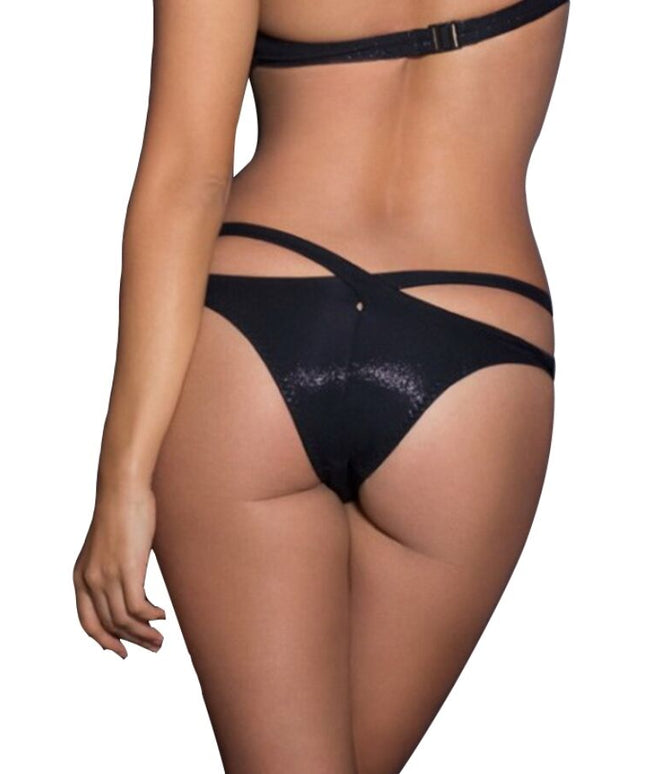 QUEEN LINGERIE - SLIP CON DOPPIE SPALLINE INCROCIATE S/M