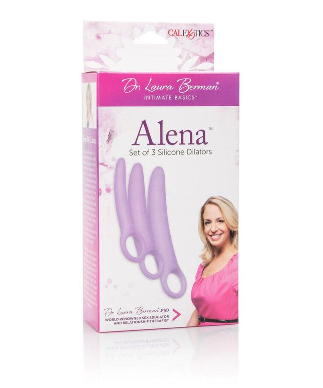 california exotics dr laura berman alena set di 3 dilatori in silicone