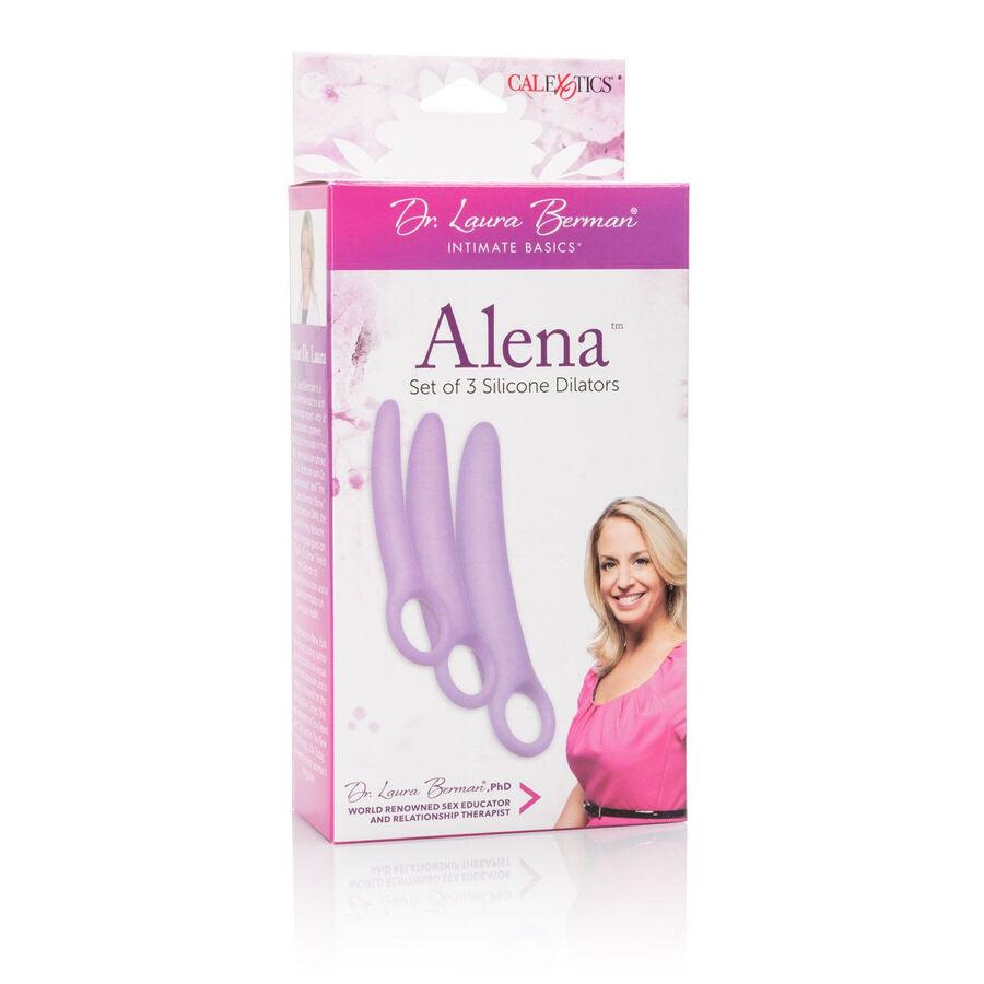 california exotics dr laura berman alena set di 3 dilatori in silicone