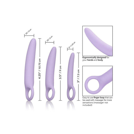 california exotics dr laura berman alena set di 3 dilatori in silicone
