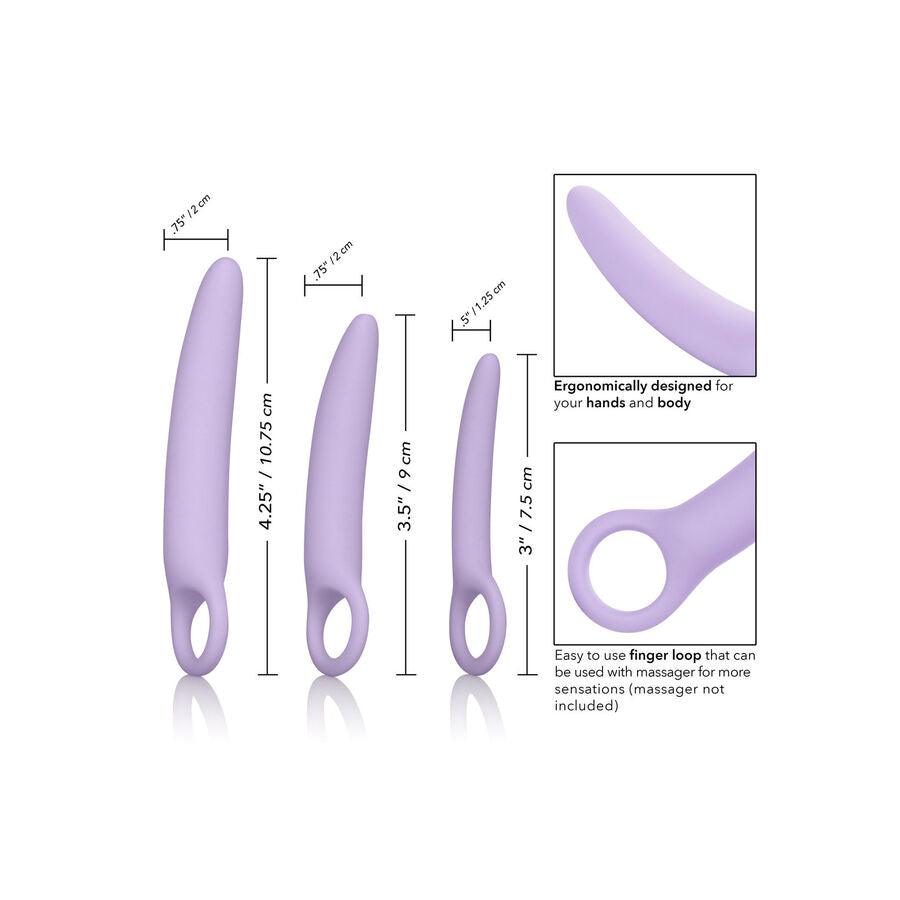 california exotics dr laura berman alena set di 3 dilatori in silicone