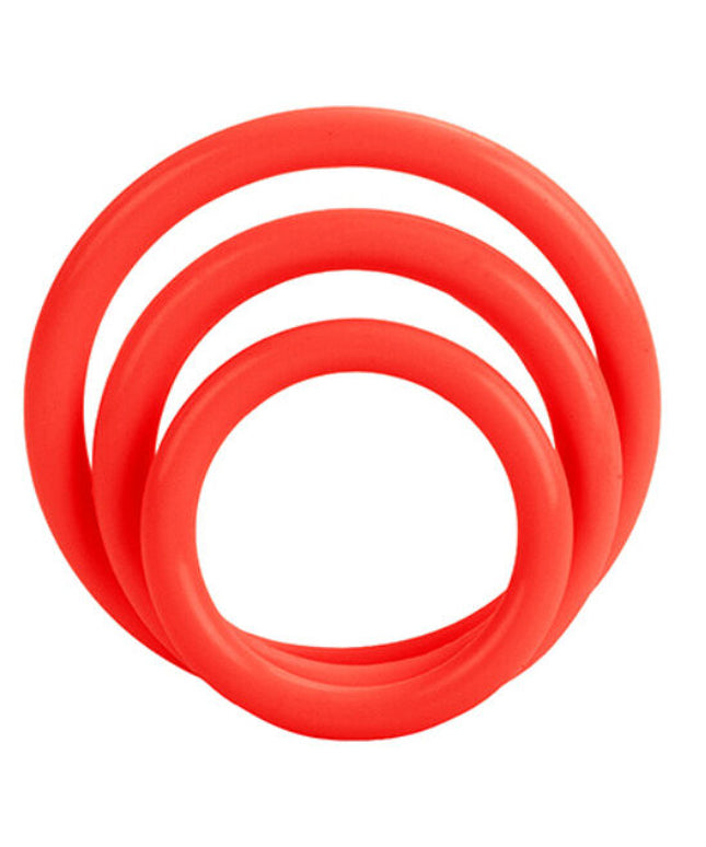 CALIFORNIA EXOTICS - SET TRI-ANELLI ROSSO