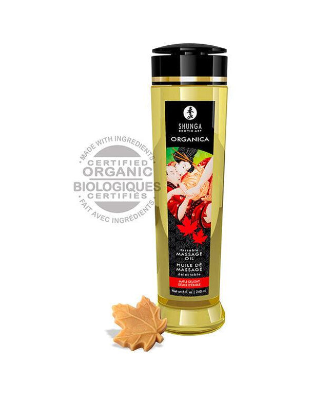 shunga olio da massaggio biologico acero delizia 240 ml