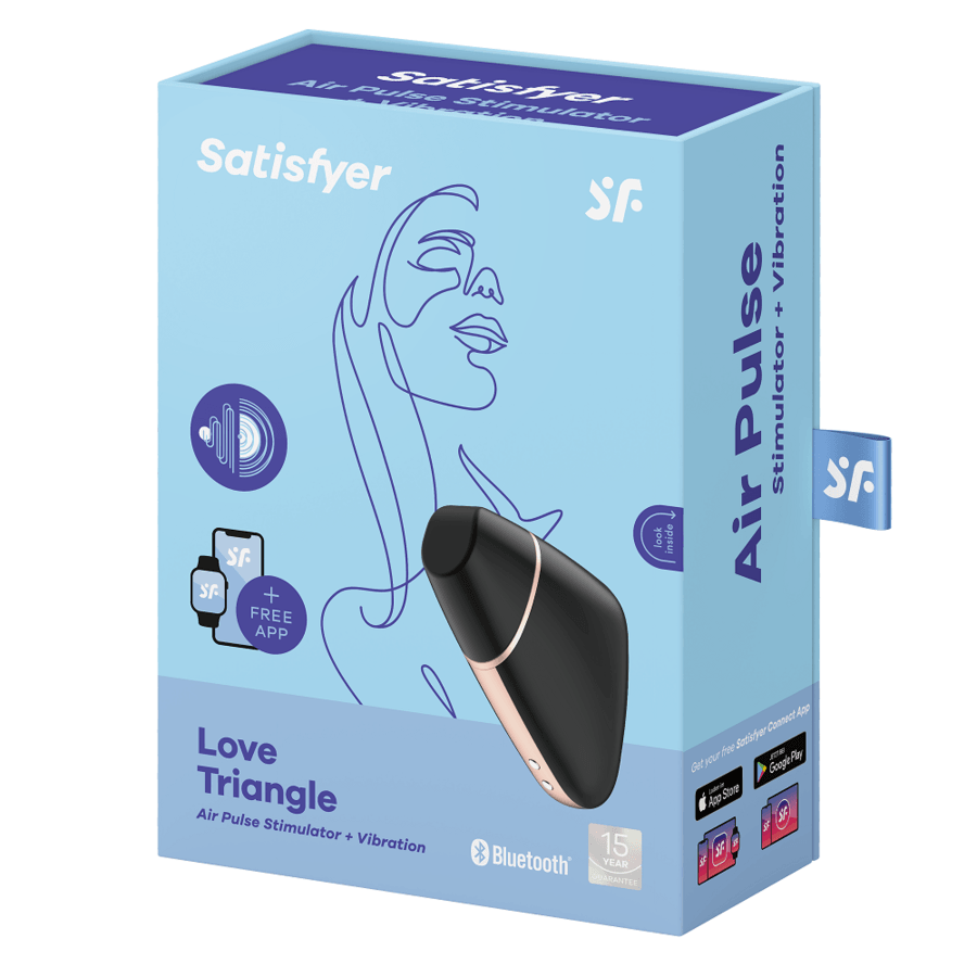 satisfyer stimolatore e vibratore triangolo love nero