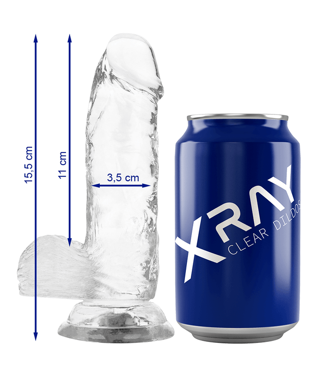 x ray cazzo trasparente con sfere 15 5 cm o 3 5 cm