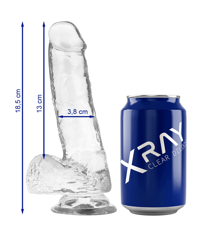 x ray cazzo trasparente con sfere 18 5 cm o 3 8 cm