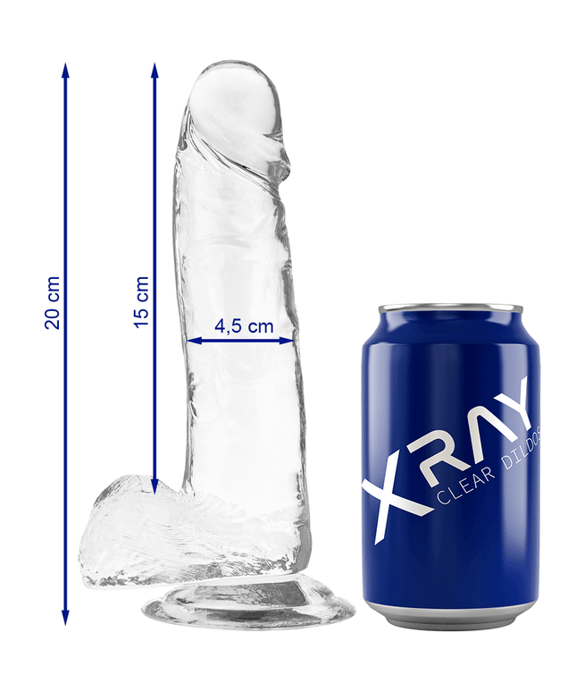 x ray cazzo trasparente con sfere 20 cm o 4 5 cm