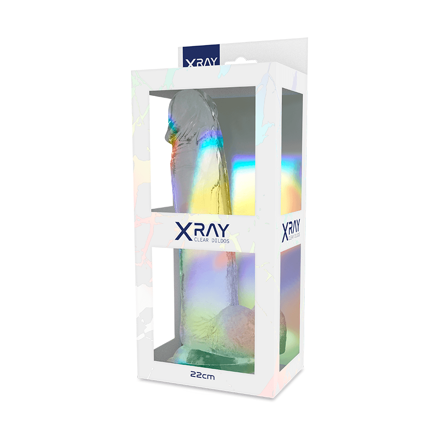 x ray cazzo trasparente con sfere 22 cm o 4 6 cm