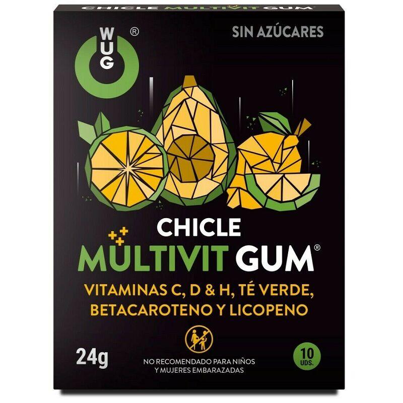 WUG GUM - MULTIVIT VITAMIN C, H, D, BETA-CAROTENE, LYCOPENE AND GREEN TEA 10 UNITS - Only Vibes