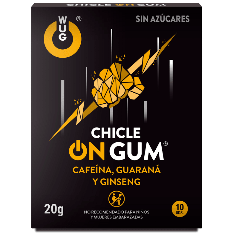 WUG GUM - ON CAFFEINE, GINSENG AND GUARANA GUM 10 UNITS - Only Vibes