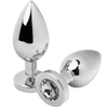 metal hard plug anale diamond trasparente medio 7 62cm