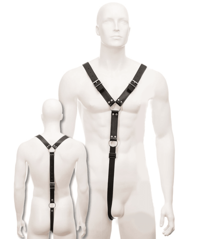 LEATHER BODY - PETTORINA DA UOMO IN PELLE NERA - Only Vibes