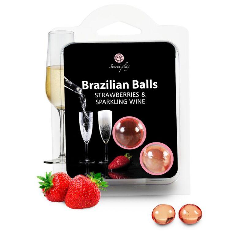 SECRETPLAY - SET DI PALLINE BRASILIANE FRAGOLA E CHAMPAGNE - Only Vibes