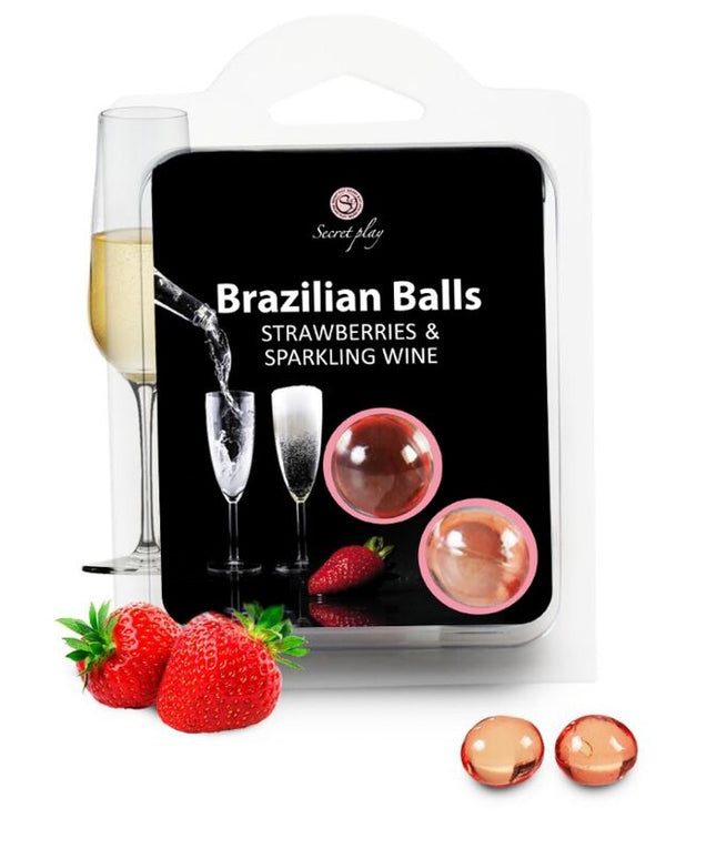 SECRETPLAY - SET DI PALLINE BRASILIANE FRAGOLA E CHAMPAGNE