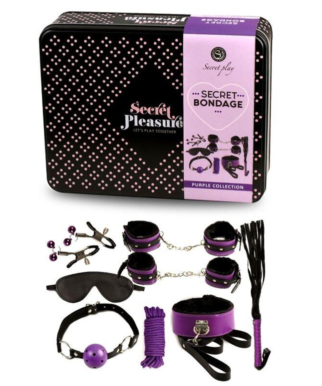 secretplay bdsm set 8pcs viola nero