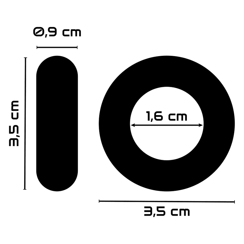 powering anello per pene super flessibile e resistente 3 5 cm trasparente