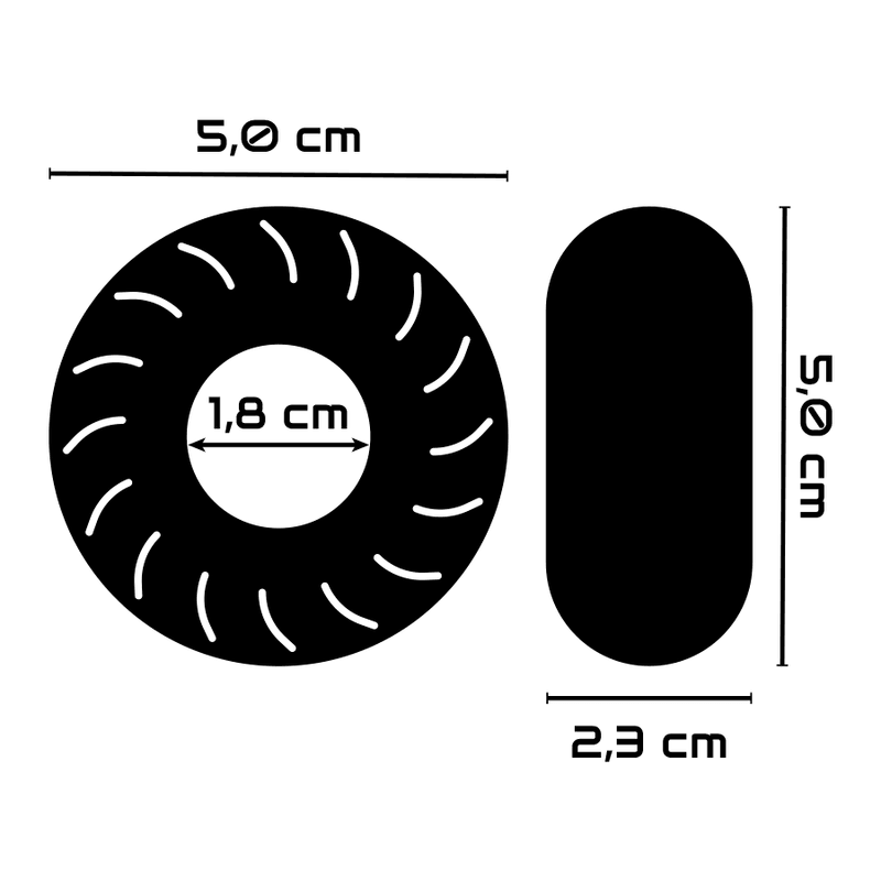 powering anello per pene super flessibile e resistente 5cm pr08 trasparente