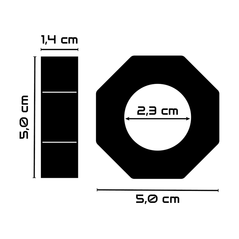 powering anello per pene super flessibile e resistente 5cm pr10 nero