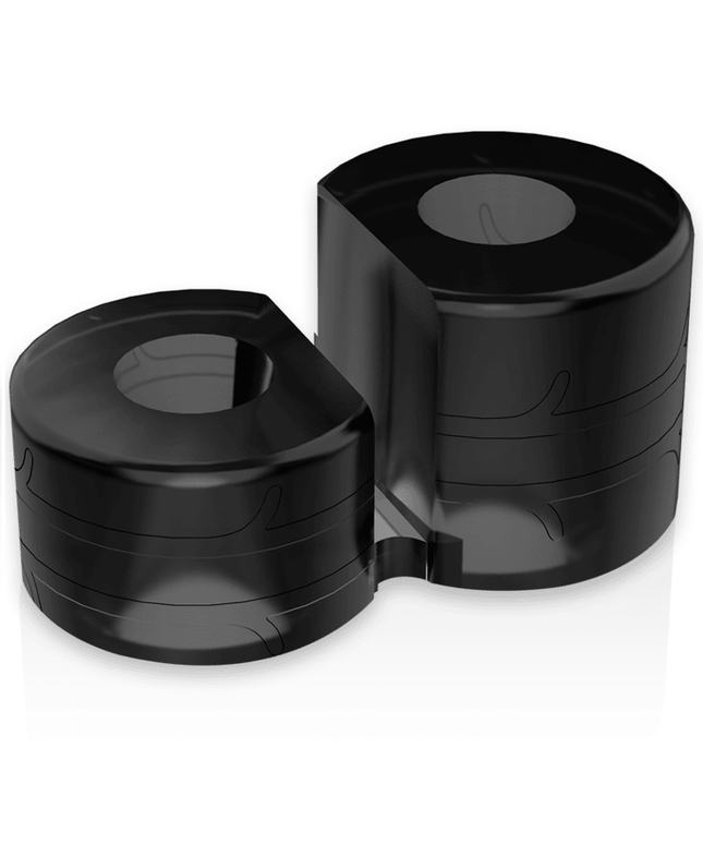 powering anello per doppio pene super flessibile e resistente pr09 nero