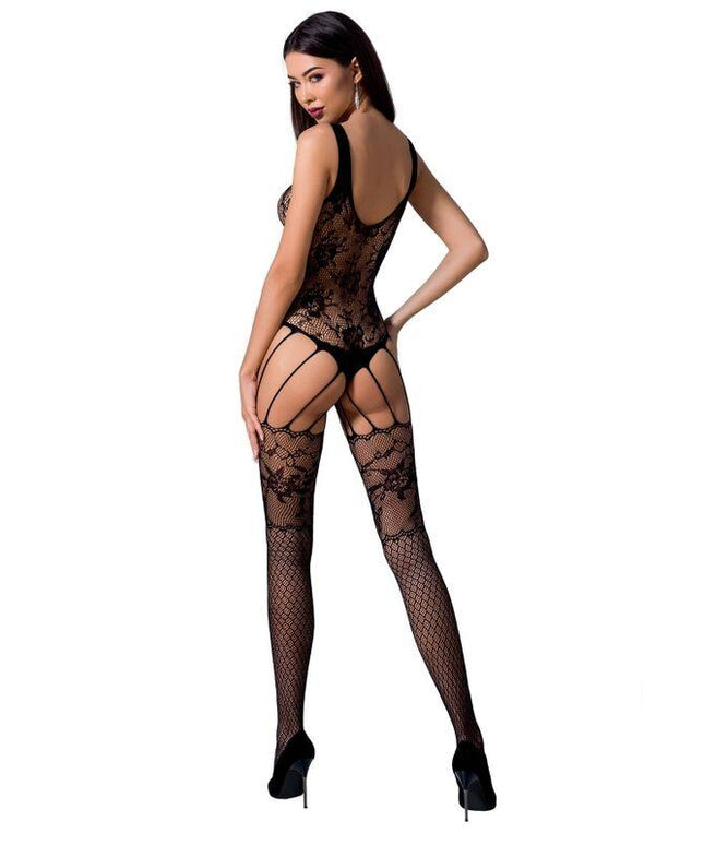 passion woman bs074 bodystocking taglia unica nero