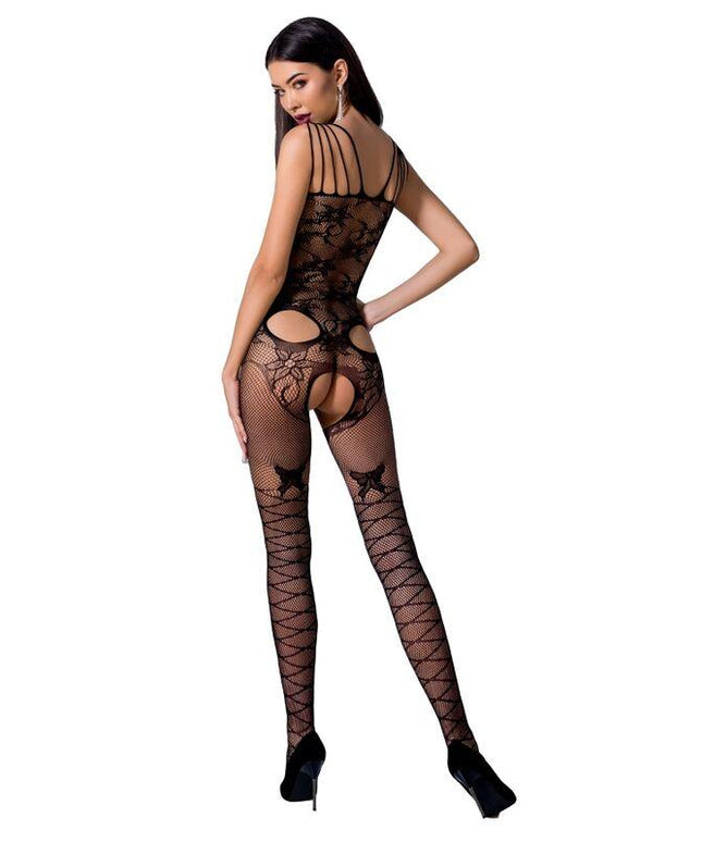 passion donna bs076 bodystocking taglia unica nero
