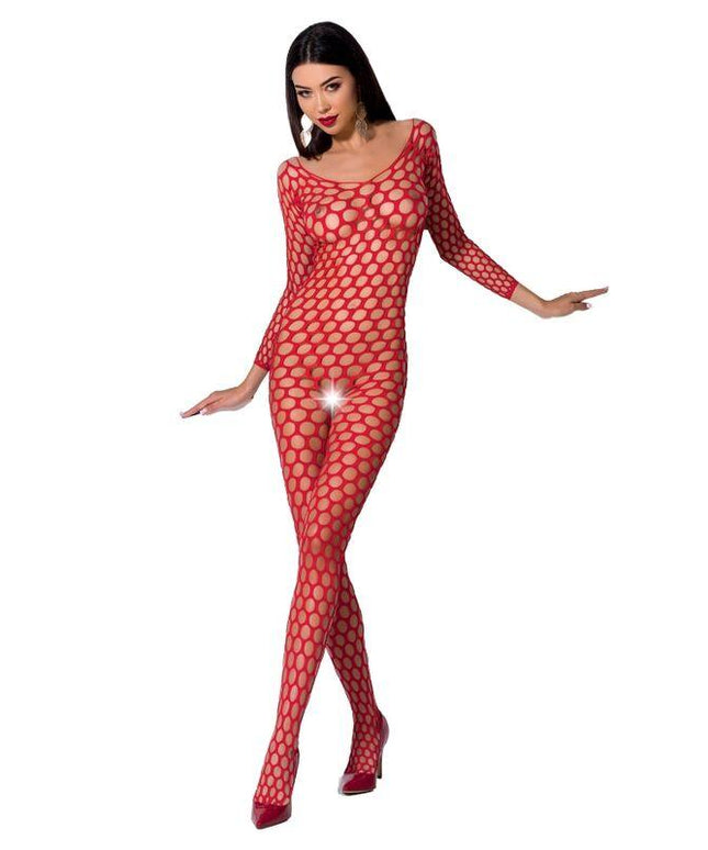 passion donna bs077 bodystocking taglia unica nero