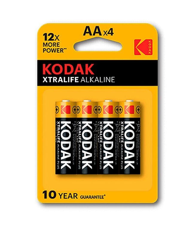 kodak batteria alcalina xtralife aa lr6 blister 4