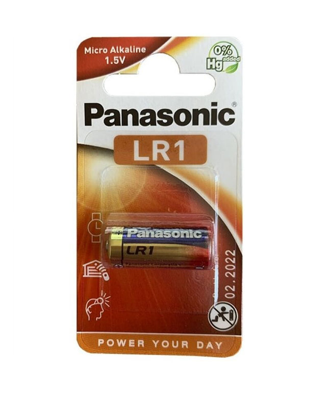 PANASONIC - BATTERIA ALCALINA LR1 1.5V BLISTER 1 UNITÀ