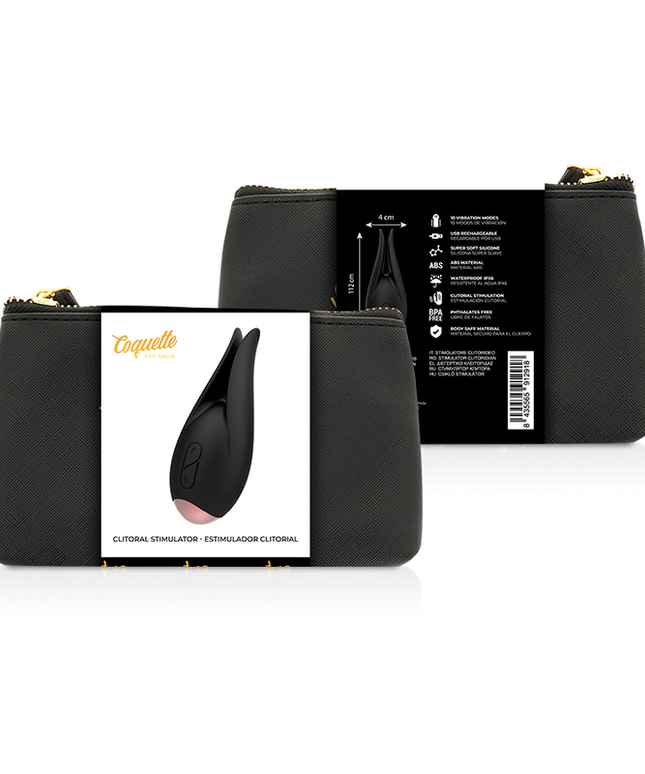 COQUETTE TOYS - STIMOLATORE CLITORIALE NERO/ORO