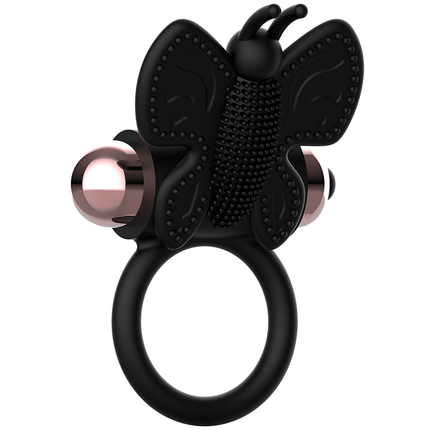 coquette toys anello cazzo farfalla con vibratore nero oro