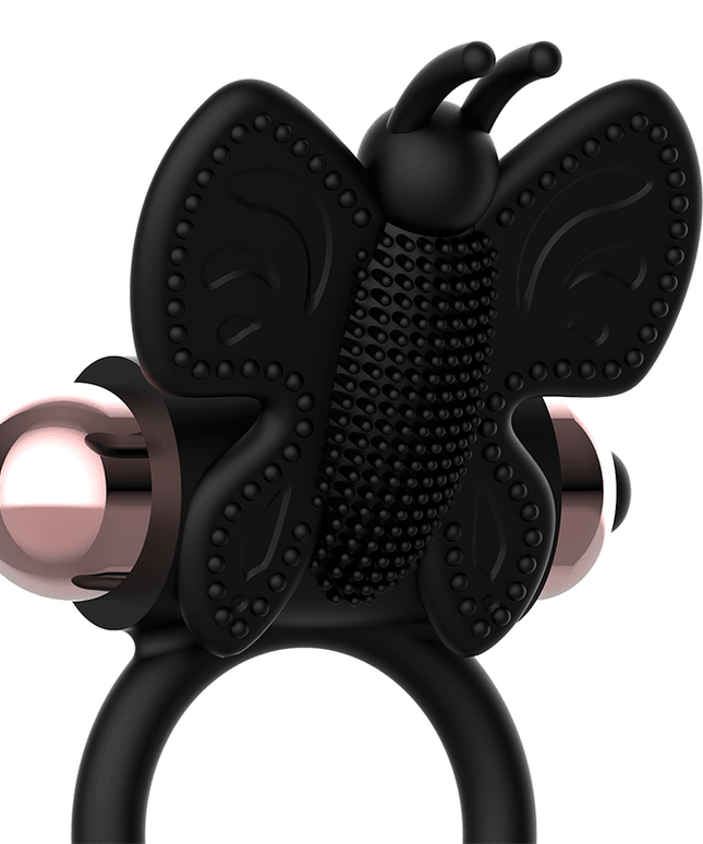 coquette toys anello cazzo farfalla con vibratore nero oro