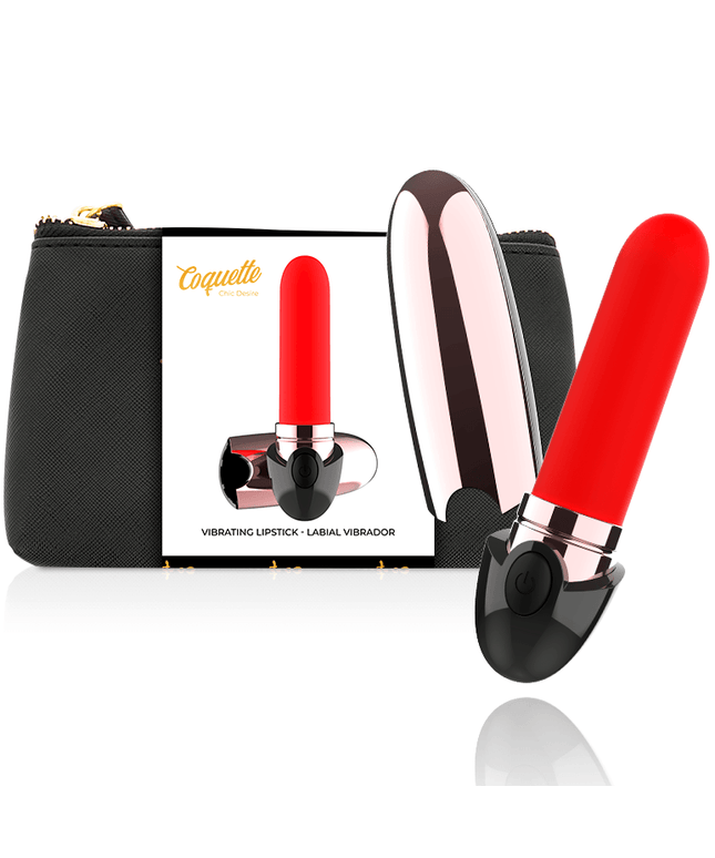 coquette toys vibrator rossetto ricaricabile nero oro