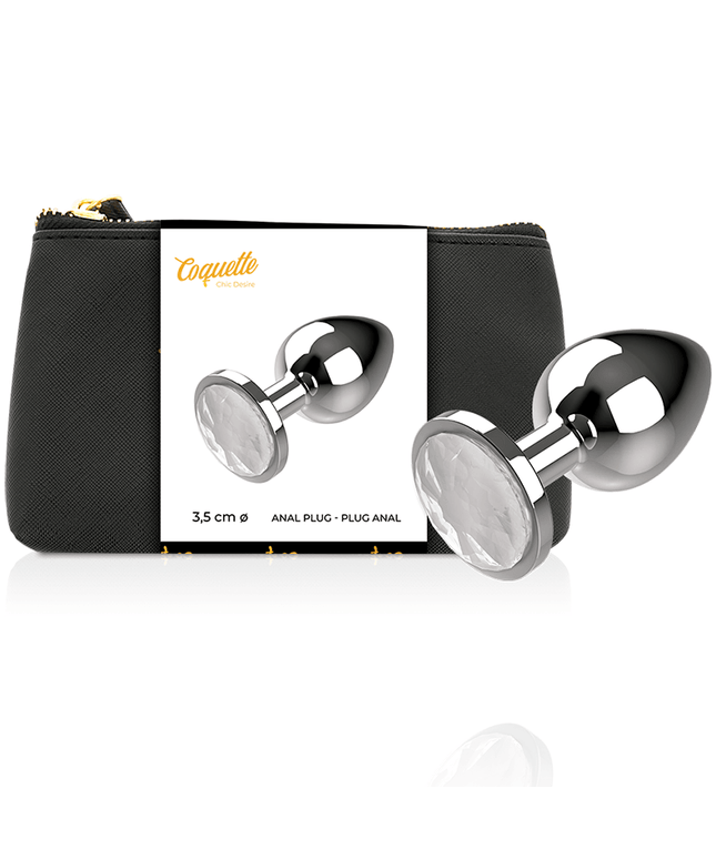 coquette toys spina anale metallo colore trasparente misura m 3 5 x 8 cm