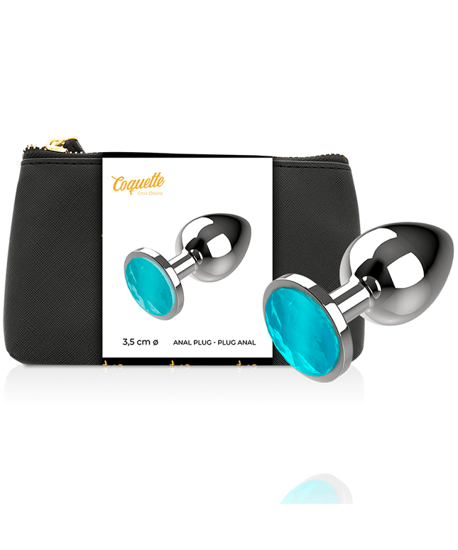 coquette toys spina anale metallo colore blu misura m 3 5 x 8 cm