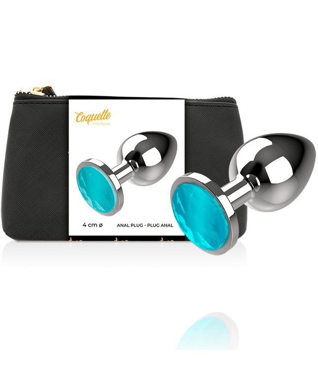 coquette toys spina anale metallo colore blu misura l 4 x 9cm