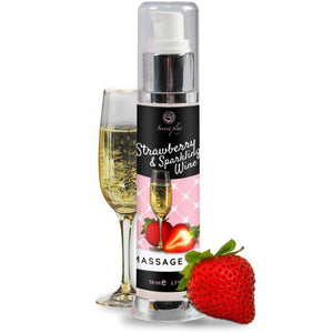 secretplay olio da massaggio alla fragola e vino spumante 50 ml