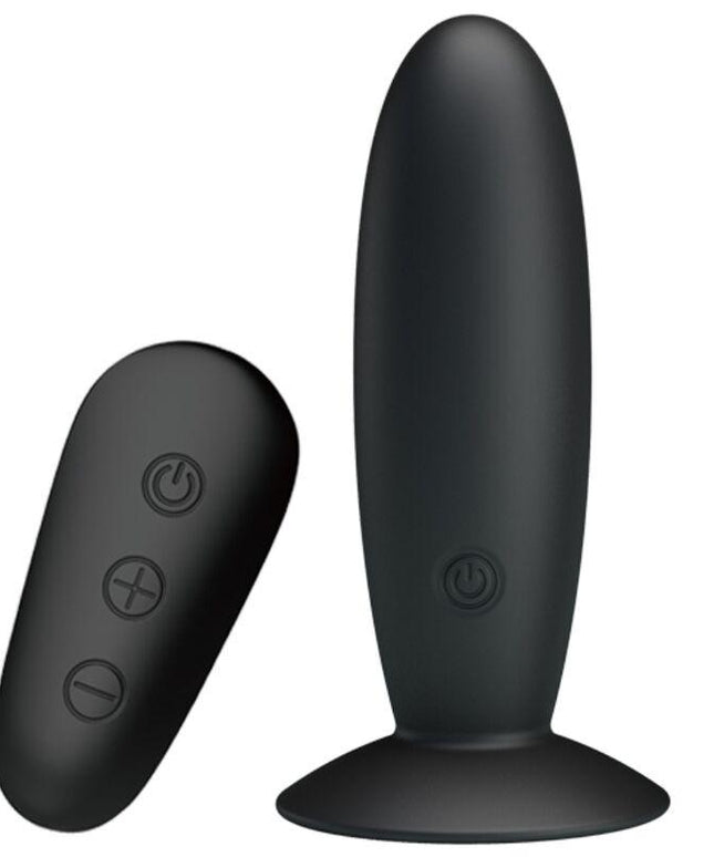 mr play plug anale con telecomando vibrazione nero 1