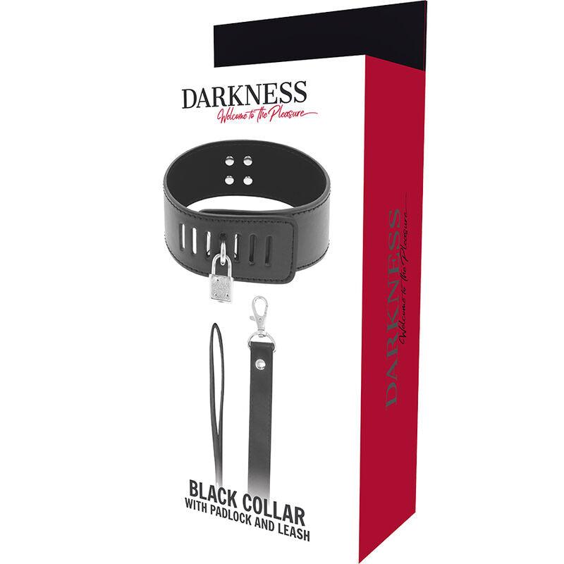 darkness collare bdsm con chiusura nera