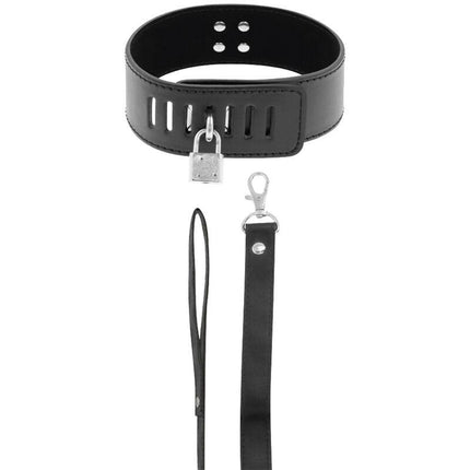 darkness collare bdsm con chiusura nera