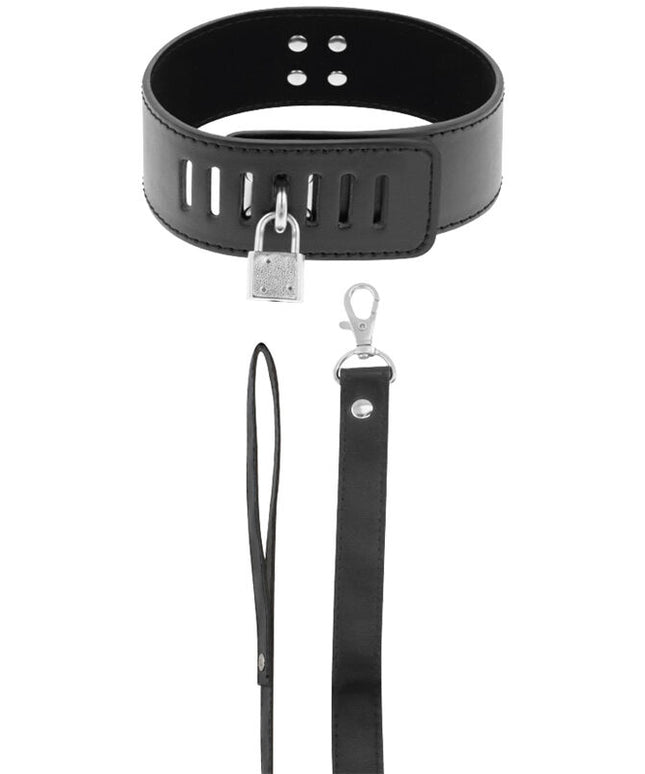 DARKNESS - COLLARE BDSM CON CHIUSURA NERA