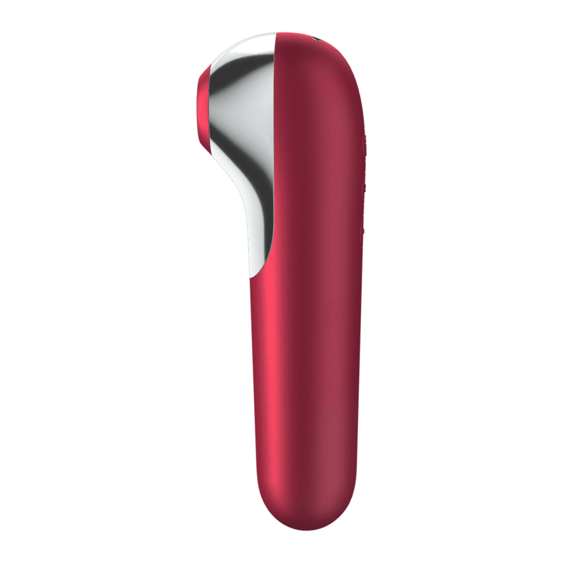 satisfyer vibratore e ventosa dual love con aria pulsata rosso