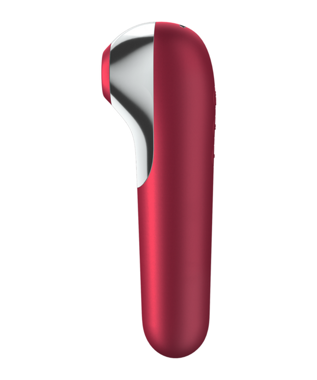 SATISFYER - VIBRATORE E VENTOSA DUAL LOVE CON ARIA PULSATA ROSSO