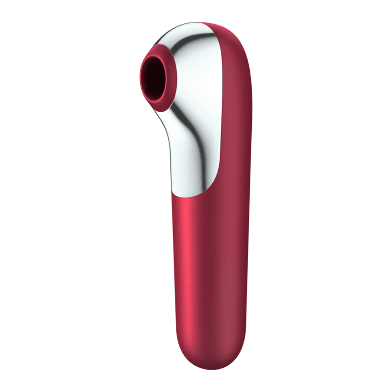 satisfyer vibratore e ventosa dual love con aria pulsata rosso