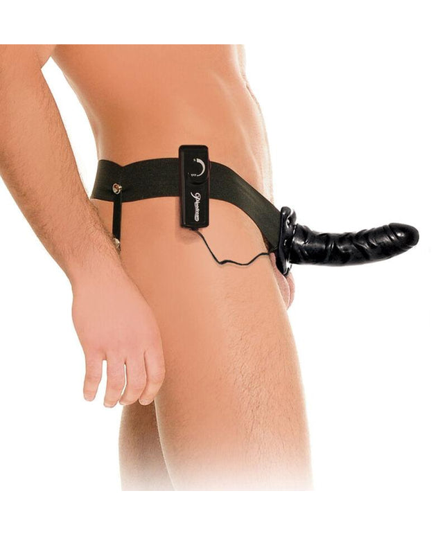 FETISH FANTASY SERIES - STRAP-ON CAVO VIBRANTE PER LEI O LUI NERO - Only Vibes