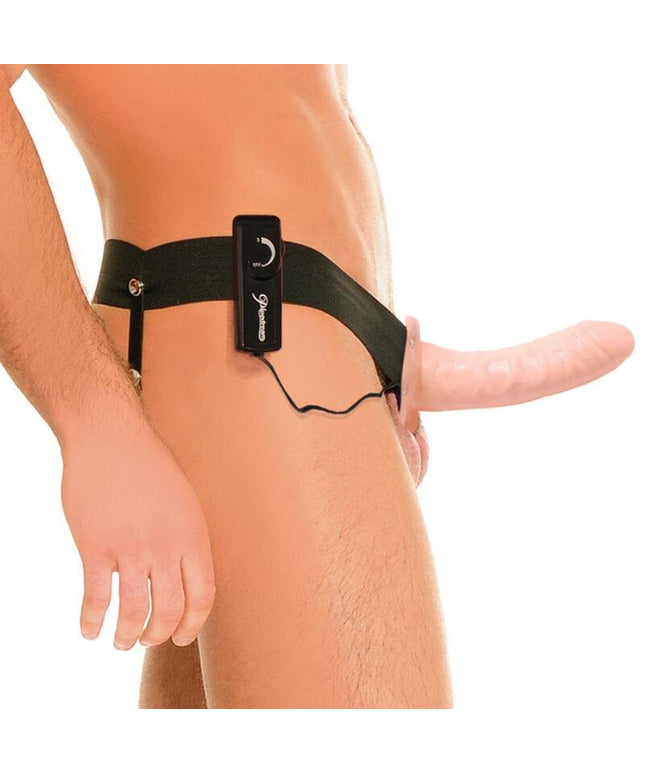 FETISH FANTASY SERIES - IMBRACATURA VIBRANTE FETISH HOLLOW PER LUI E LEI NATURALE 14CM - Only Vibes